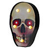 Northlight 7" Lighted Black and Red Skull Halloween Decoration Image 3