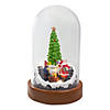 Northlight 7" Lighted Santa and Christmas Tree Cloche Style Decoration Image 1