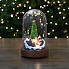 Northlight 7" Lighted Santa and Christmas Tree Cloche Style Decoration Image 1