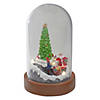 Northlight 7" Lighted Santa and Christmas Tree Cloche Style Decoration Image 2