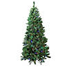 Northlight 7' Pre-Lit Slim Glacier Pine Artificial Christmas Tree - Multicolor LED Lights Image 1