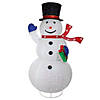 Northlight 71" LED Lighted White Iridescent Twinkling Snowman Outdoor Christmas Decoration Image 1