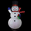 Northlight 71" LED Lighted White Iridescent Twinkling Snowman Outdoor Christmas Decoration Image 2