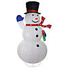 Northlight 71" LED Lighted White Iridescent Twinkling Snowman Outdoor Christmas Decoration Image 3