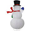 Northlight 71" LED Lighted White Iridescent Twinkling Snowman Outdoor Christmas Decoration Image 4