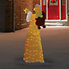 Northlight 72" Lighted 2D Yellow Chenille Angel Outdoor Christmas Decoration Image 1