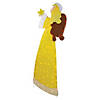 Northlight 72" Lighted 2D Yellow Chenille Angel Outdoor Christmas Decoration Image 3