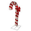Northlight - 72" Pre-Lit Red and White Glitter Candy Cane Christmas Outdoor Decoration Image 2