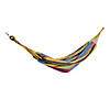 Northlight 72" Yellow and Blue Striped Woven Double Brazilian Hammock Image 1