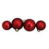 Northlight 72ct Red 2-Finish Glass Christmas Ball Ornaments 4" (100mm) Image 1