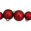 Northlight 72ct Red 2-Finish Glass Christmas Ball Ornaments 4" (100mm) Image 2