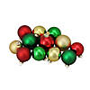 Northlight 72ct Red and Gold 2-Finish Glass Christmas Ball Ornaments 4" (100mm) Image 1