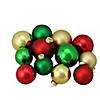 Northlight 72ct Red and Gold 2-Finish Glass Christmas Ball Ornaments 4" (100mm) Image 3