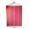 Northlight 75" Red and Pink Striped Poly Cotton Hammock Image 1