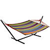 Northlight 76" Colorful Striped Double Hammock Image 1