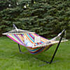 Northlight 76" Colorful Striped Double Hammock Image 1