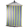 Northlight 76" Green and Blue Striped Double Seating Outdoor Hammock Image 1