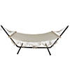 Northlight 78" Beige Macrame Hammock Image 1