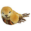 Northlight 8.5" Orange and Brown Autumn Harvest Table Top Bird with Sequins Image 1