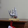 Northlight 8.5" Silver and Brown Galvanized Metal Deer with Trees Christmas Stocking Holder Image 2