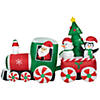 Northlight 8' Inflatable Train With Santa and Friends Outdoor Christmas Decoration Image 1