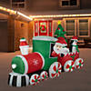 Northlight 8' Inflatable Train With Santa and Friends Outdoor Christmas Decoration Image 1