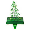 Northlight 8" LED Lighted Green Wired Christmas Tree Stocking Holder Image 1