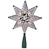Northlight 8" Silver and Clear Mosaic Star Lighted Christmas Tree Topper - Clear Lights Image 1
