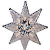 Northlight 8" Silver and Clear Mosaic Star Lighted Christmas Tree Topper - Clear Lights Image 2