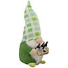 Northlight 9" green and blue plaid springtime gnome Image 2