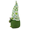 Northlight 9" green and blue plaid springtime gnome Image 4