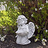 Northlight 9" Kneeling Angel with Flower Bird Feeder Outdoor Garden Statue Image 1