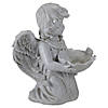 Northlight 9" Kneeling Angel with Flower Bird Feeder Outdoor Garden Statue Image 2