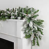 Northlight 9' x 10" Pre-lit Snow Mountain Pine Artificial Christmas Garland - Clear Lights Image 1