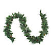 Northlight 9' x 14" Pre-Lit White Valley Pine Artificial Christmas Garland - Clear Lights Image 1