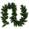 Northlight 9' x 14" White Valley Pine with Pine Cones Artificial Christmas Garland - Unlit Image 1