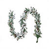 Northlight 9' x 8" Pre-lit Flocked Victoria Pine Artificial Christmas Garland - Clear Lights Image 1