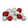 Northlight 96ct Red and White 3-Finish Christmas Glass Ball Ornaments 3.25" (80mm) Image 3