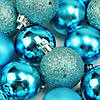 Northlight 96ct Turquoise Blue Shatterproof 4-Finish Christmas Ball Ornaments 1.5" (40mm) Image 1