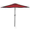 Northlight 9ft Outdoor Patio Market Umbrella with Hand Crank and Tilt  Burgundy Image 1