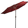 Northlight 9ft Outdoor Patio Market Umbrella with Hand Crank and Tilt  Burgundy Image 3