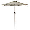 Northlight 9ft Outdoor Patio Market Umbrella with Hand Crank and Tilt  Taupe Image 1