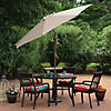 Northlight 9ft Outdoor Patio Market Umbrella with Hand Crank and Tilt  Taupe Image 2