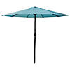 Northlight 9ft Outdoor Patio Market Umbrella with Hand Crank and Tilt  Turquoise Blue Image 1