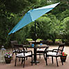 Northlight 9ft Outdoor Patio Market Umbrella with Hand Crank and Tilt  Turquoise Blue Image 2