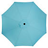 Northlight 9ft Outdoor Patio Market Umbrella with Hand Crank and Tilt  Turquoise Blue Image 3