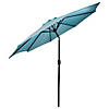 Northlight 9ft Outdoor Patio Market Umbrella with Hand Crank and Tilt  Turquoise Blue Image 4