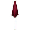 Northlight 9ft Outdoor Patio Market Umbrella with Wood Pole  Burgundy Image 3