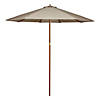 Northlight 9ft Outdoor Patio Market Umbrella with Wood Pole  Tan Image 1