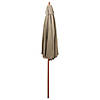Northlight 9ft Outdoor Patio Market Umbrella with Wood Pole  Tan Image 3